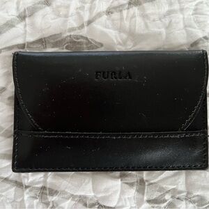 Furla Black Leather Card Case